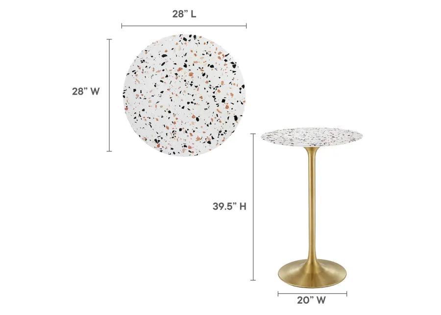 Lippa 28" Round Terrazzo Bar Table