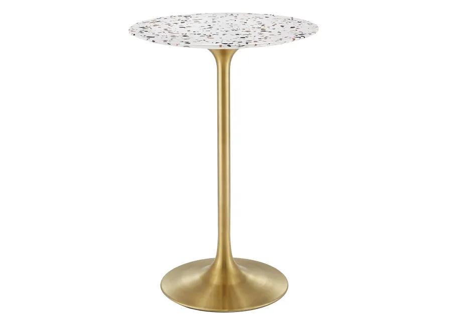 Lippa 28" Round Terrazzo Bar Table