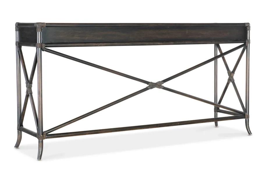 Retreat Pole Rattan Console