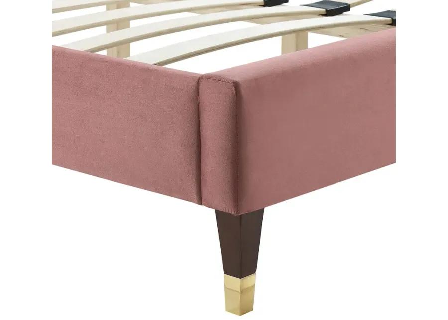 Zahra Channel Tufted Performance Velvet Twin Platform Bed