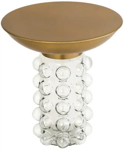 Bubble Glass/Brass Side Table