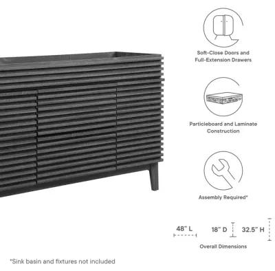 Render 48" Single Sink Compatible (not included) Bathroom Vanity Cabinet