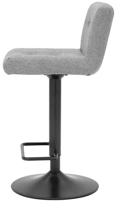 Jude  Fabric Gaslift Swivel Bar Stool, Strata Gray