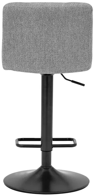 Jude  Fabric Gaslift Swivel Bar Stool, Strata Gray