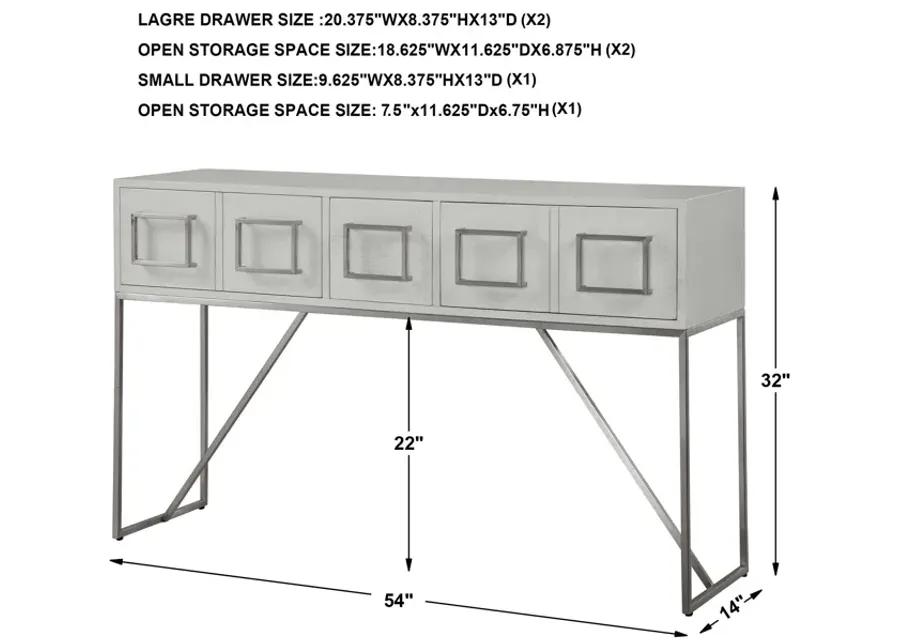 Abaya White Console Table