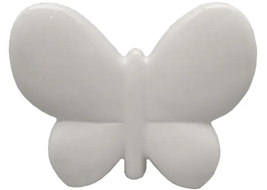 Cer, 6" Balloon Butterfly, White