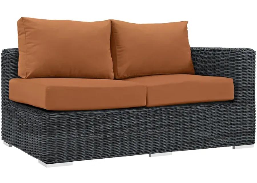 Summon Outdoor Patio Sunbrella® Right Arm Loveseat