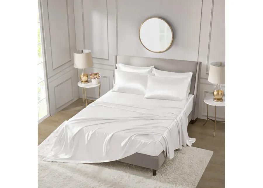 Madison Park Essentials Satin White Luxury 6 PC Sheet Set