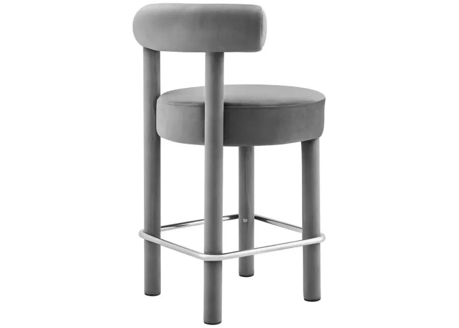 Toulouse Performance Velvet Counter Stool - Set of 2