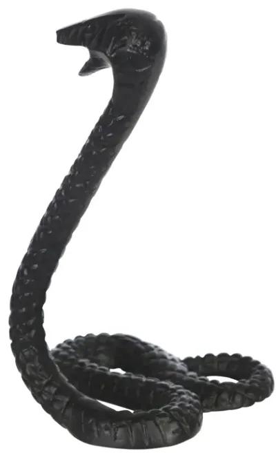 Metal 10"h Snake, Black