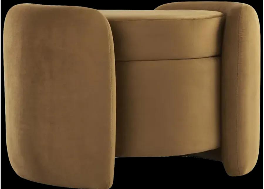 Nebula Upholstered Performance Velvet Ottoman