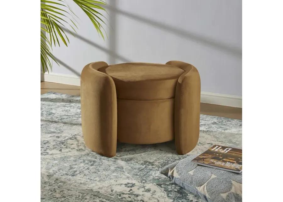 Nebula Upholstered Performance Velvet Ottoman