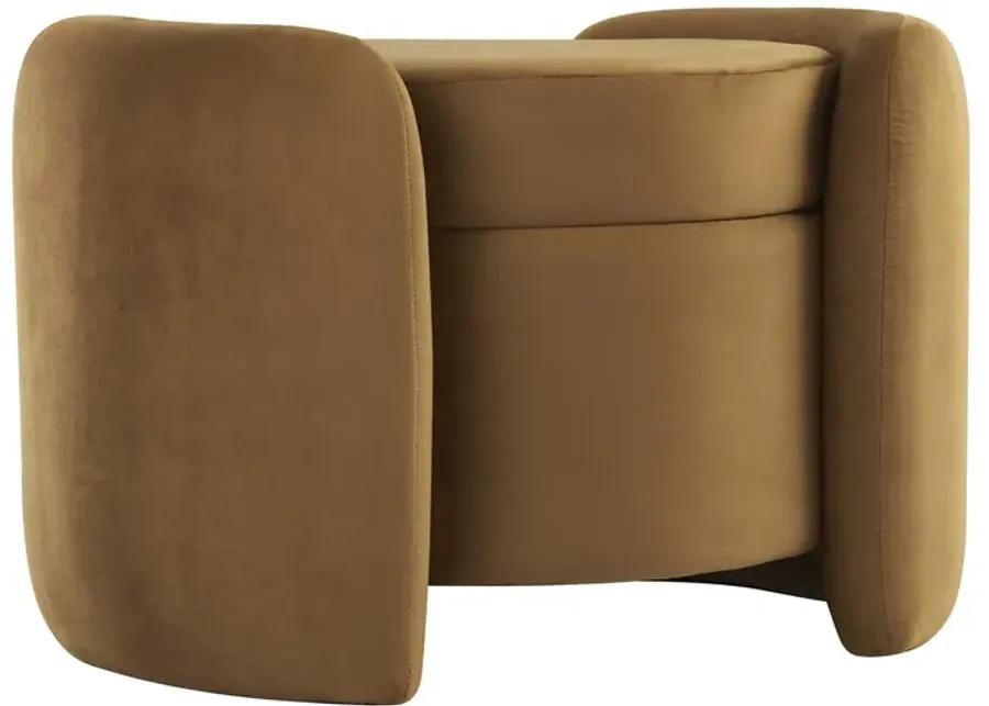 Nebula Upholstered Performance Velvet Ottoman