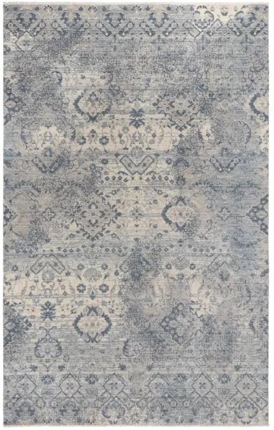 Platinum Beige Distressed Classical Proprietary Wool 2' x 3'  Rectangle Rug