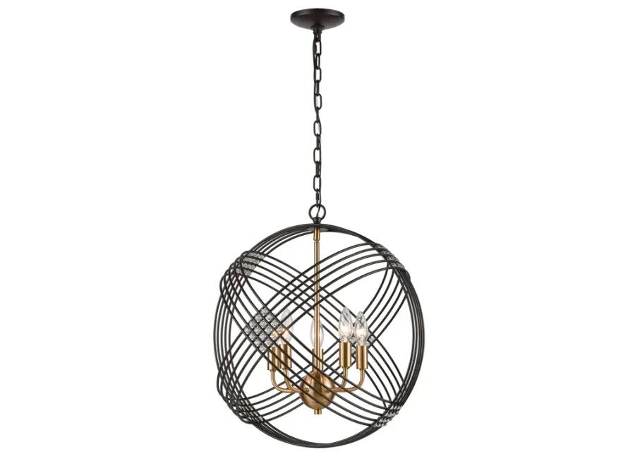 Concentric 19" Wide 5-Light Chandelier - Oil Rubbed Bronze