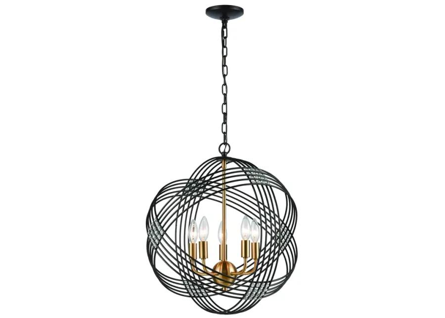 Concentric 19" Wide 5-Light Chandelier - Oil Rubbed Bronze