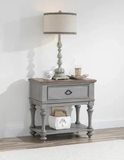 Kingston (Sandalwood Brown + Tweed Gray) Nightstand