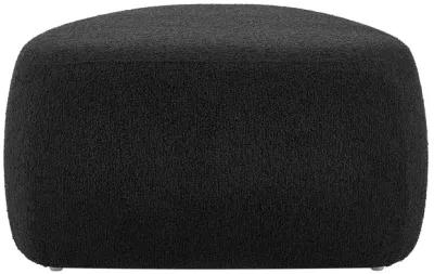 Carlese Fabric Big Ottoman, Palladian Charcoal