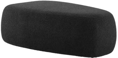 Carlese Fabric Big Ottoman, Palladian Charcoal