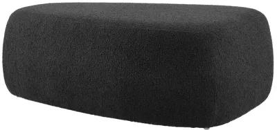 Carlese Fabric Big Ottoman, Palladian Charcoal