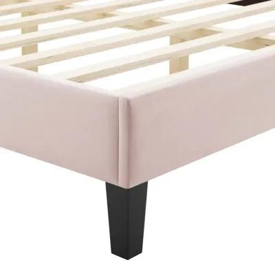 Gwyneth Tufted Performance Velvet Twin Platform Bed