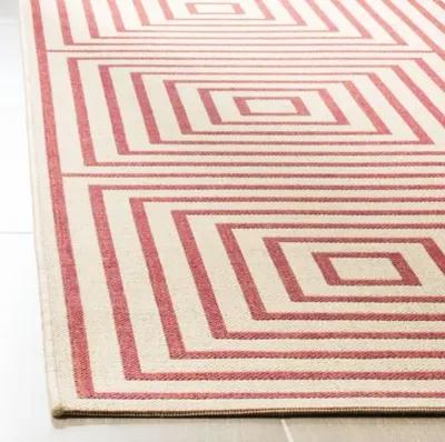 LINDEN 123 Collection LND123Q-6SQ Red / Creme 6'-7" X 6'-7" Square