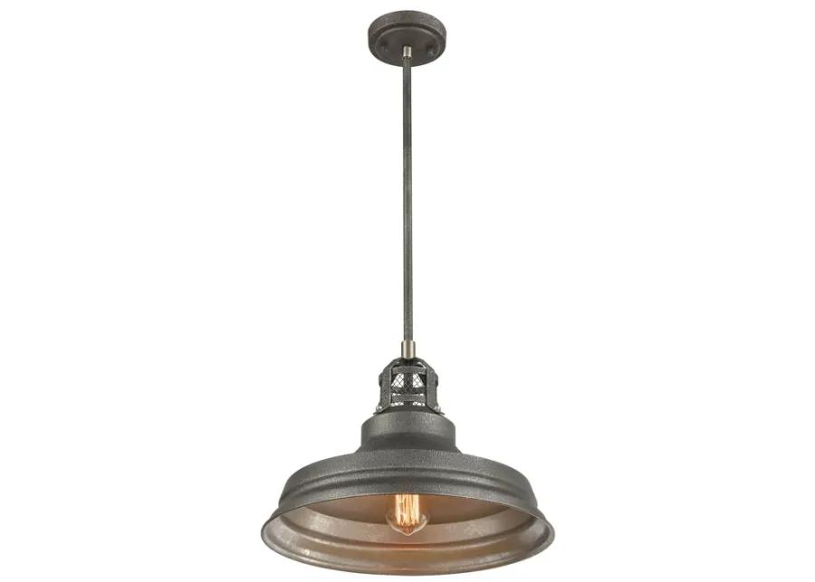 Carbondale 15" Wide 1-Light Pendant - Slate Mist