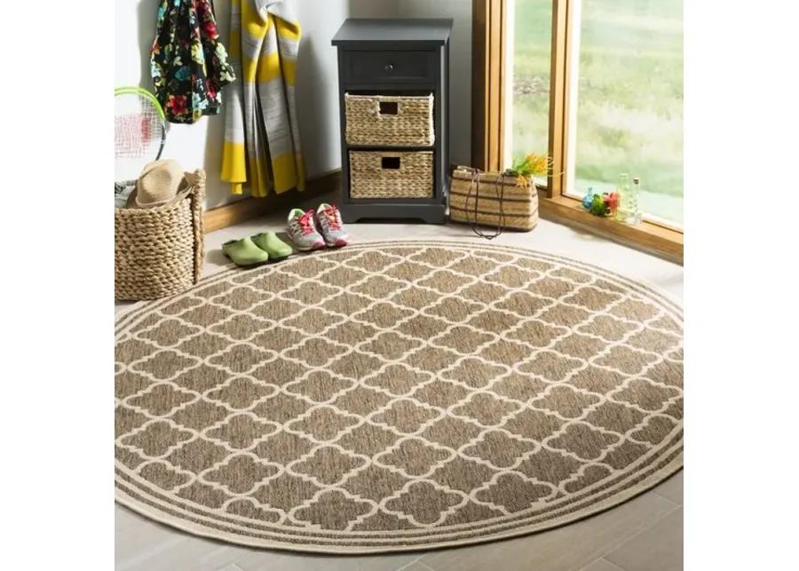 LINDEN 121 Collection LND121D-6R Beige / Cream 6'-7" X 6'-7" Round