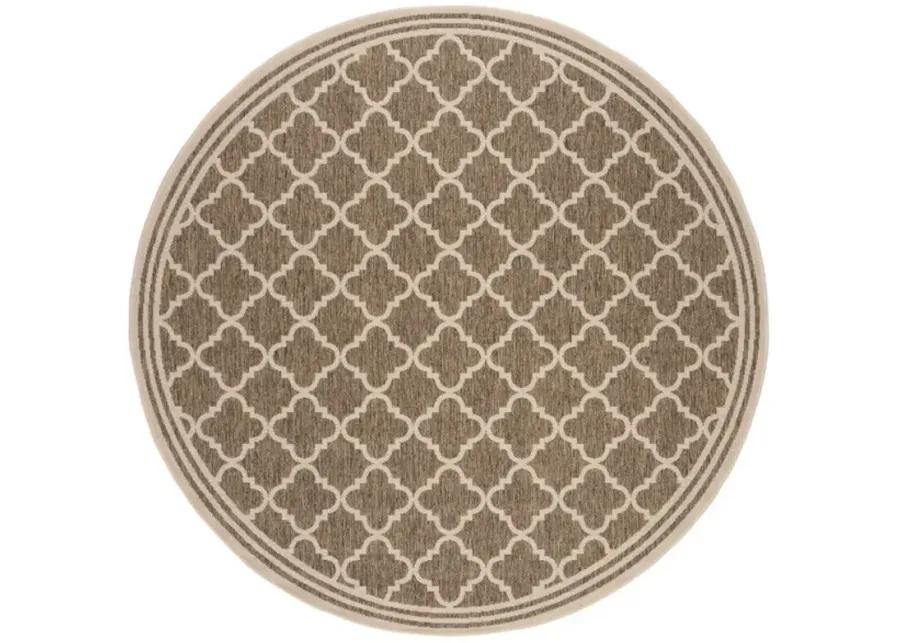 LINDEN 121 Collection LND121D-6R Beige / Cream 6'-7" X 6'-7" Round