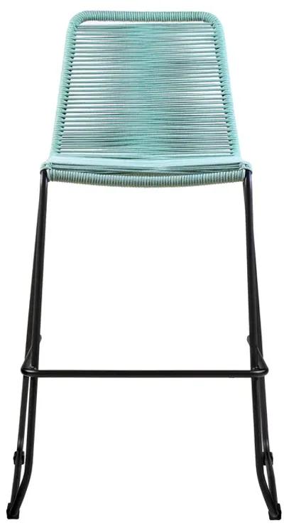 Shasta 26" Outdoor Metal and Wasabi Rope Stackable Counter Stool - Set of 2