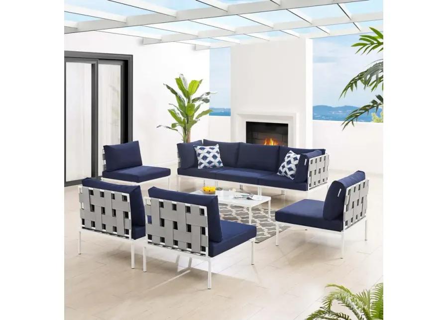 Harmony 8-Piece  Sunbrella® Outdoor Patio All Mesh Sectional Sofa Set