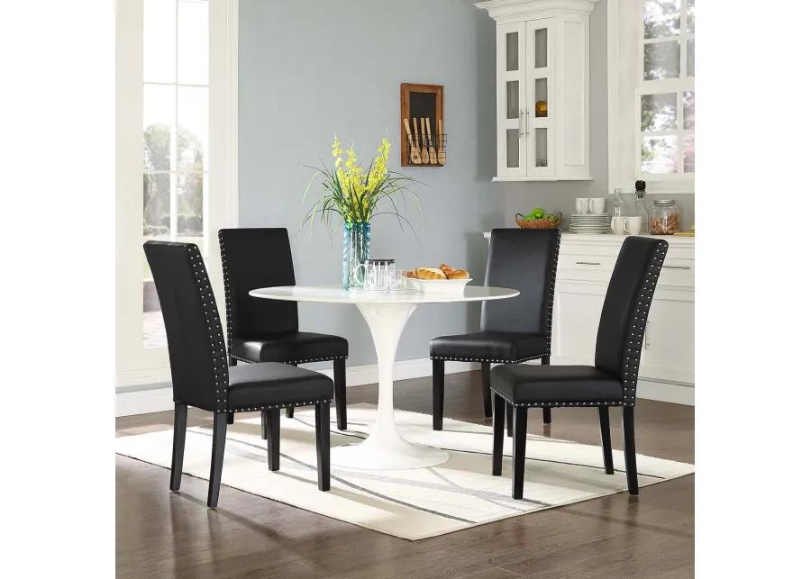 Parcel Dining Side Chair Vinyl Set of 4