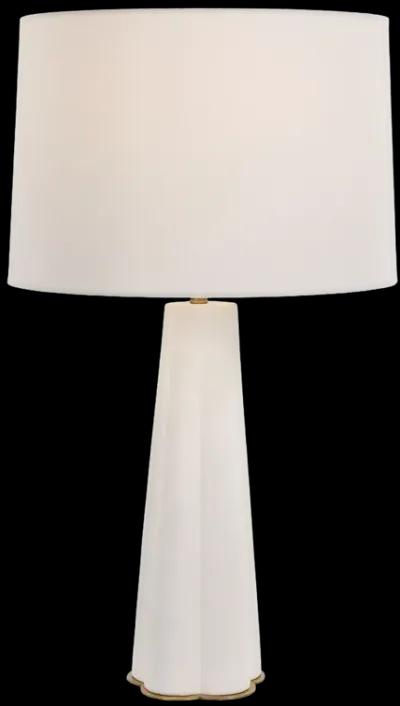 Satin White Glaze Ceramic Table Lamp