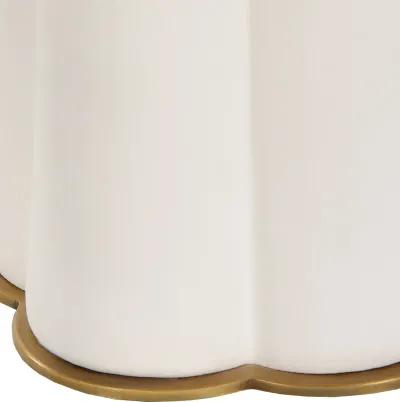 Satin White Glaze Ceramic Table Lamp