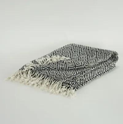 Diamond Black Throw