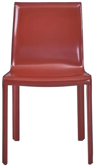 Gervin Recycled Leather Dining Side Chair, Cordovan (Set of 2)