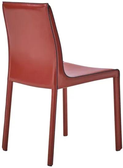 Gervin Recycled Leather Dining Side Chair, Cordovan (Set of 2)