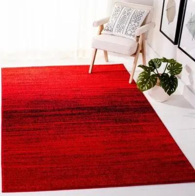 Adirondack Contemporary Red / Black 6' X 9' Powerloomed Rug