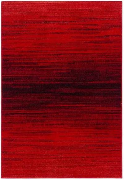 Adirondack Contemporary Red / Black 6' X 9' Powerloomed Rug