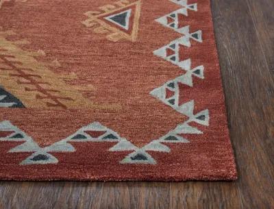 Mesa Rust Southwest/Tribal Wool 8' x 11' Rectangle Rug