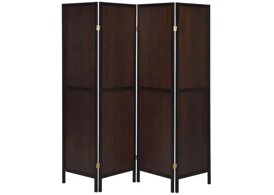 Deepika 4-panel Folding Screen Tobacco and Cappuccino