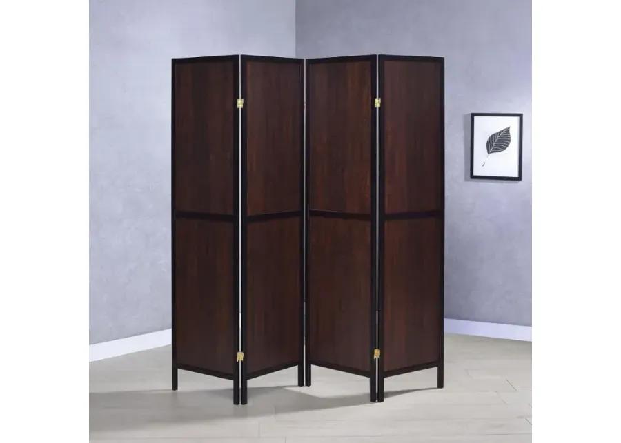 Deepika 4-panel Folding Screen Tobacco and Cappuccino