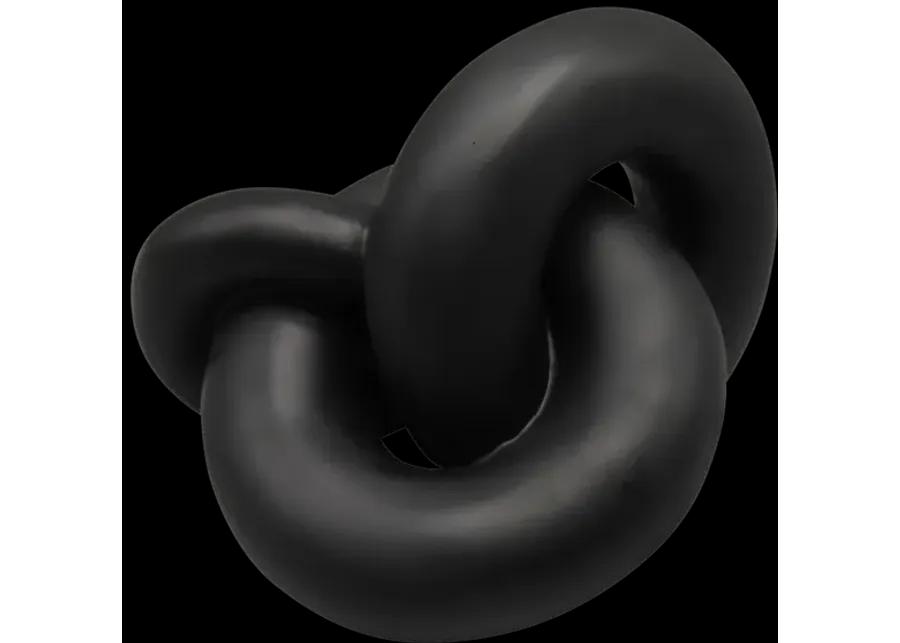 9" Resin Knot Decor, Black