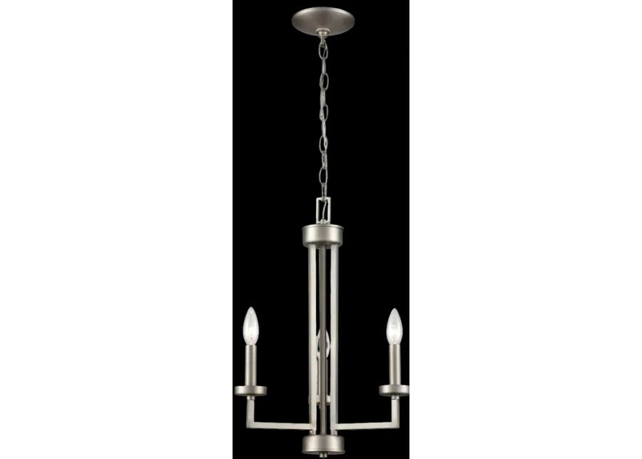 West End 15" Wide 3-Light Chandelier - Brushed Nickel