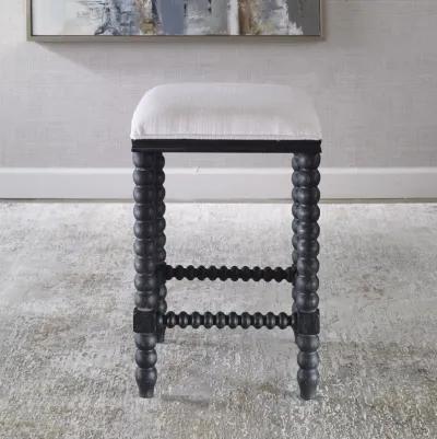 Pryce Black Backless Counter Stool