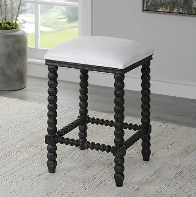 Pryce Black Backless Counter Stool