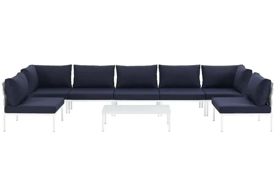 Harmony 8 Piece Outdoor Patio Aluminum Sectional Sofa Set