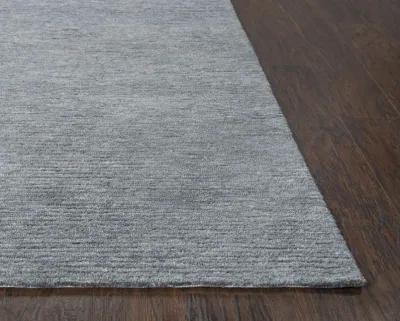 Mason Park Gray Solid/Tone on Tone Recycled Polyester 7'6" x 9'6" Rectangle Rug