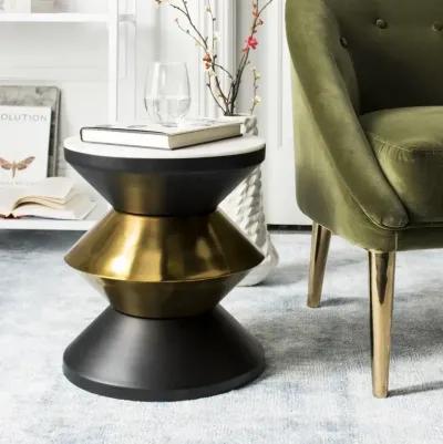 AZIZI STONE TOP SIDE TABLE