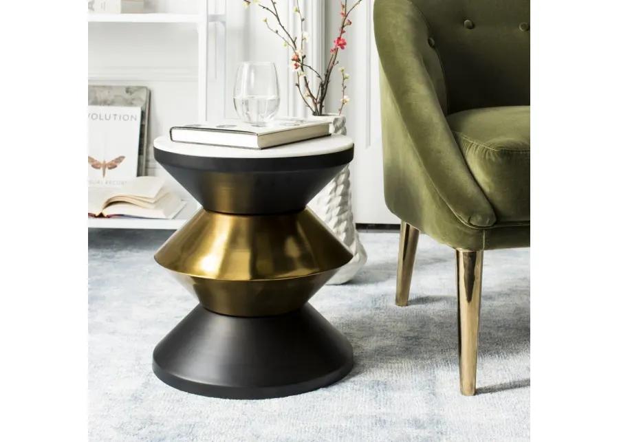 AZIZI STONE TOP SIDE TABLE